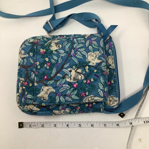 Vera Bradley crossbody purse sloth fabric blue purple Hanging Around - Picture 12 of 12
